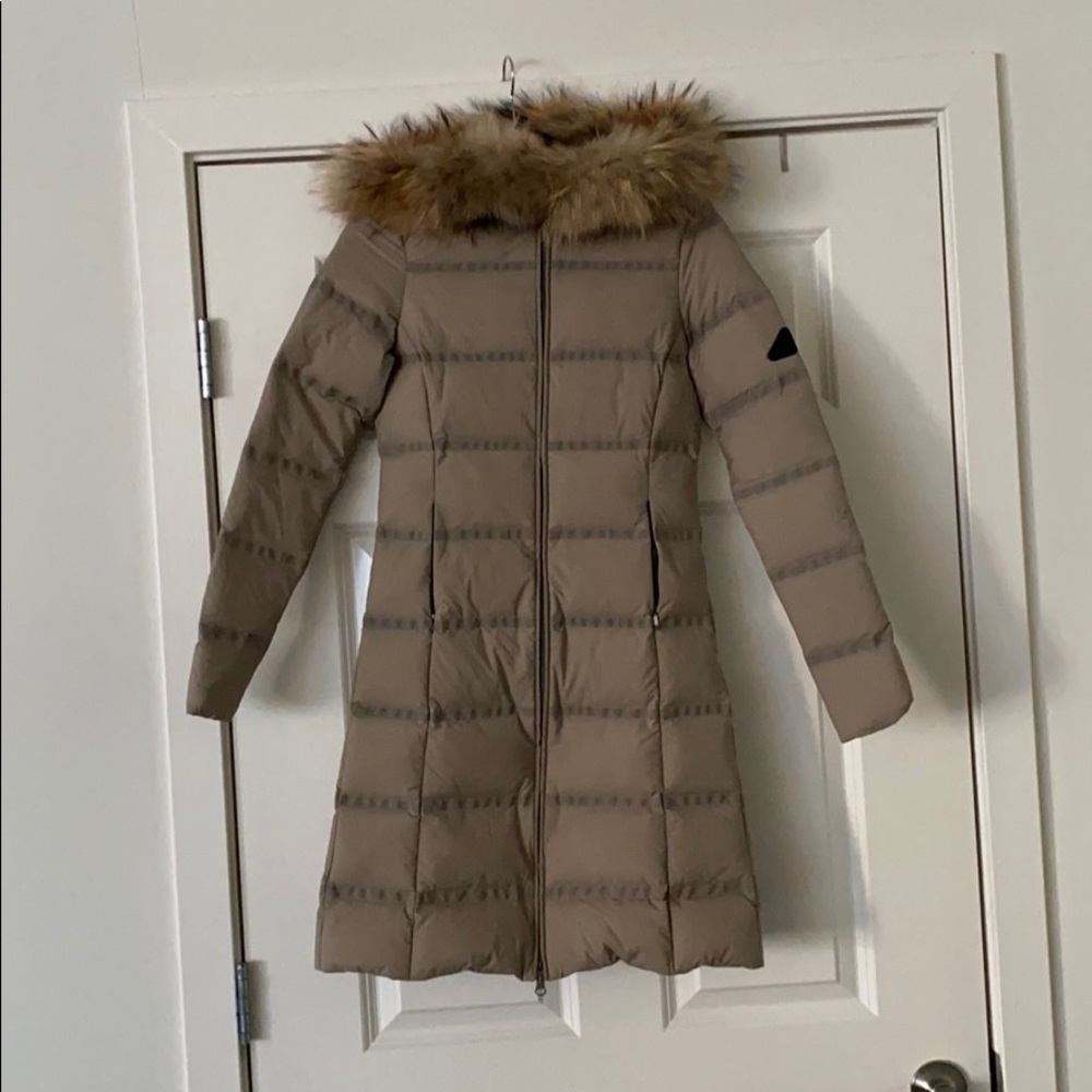 Hogan down coat with removable fur hood